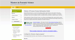 Desktop Screenshot of mastersinforensicscience.com